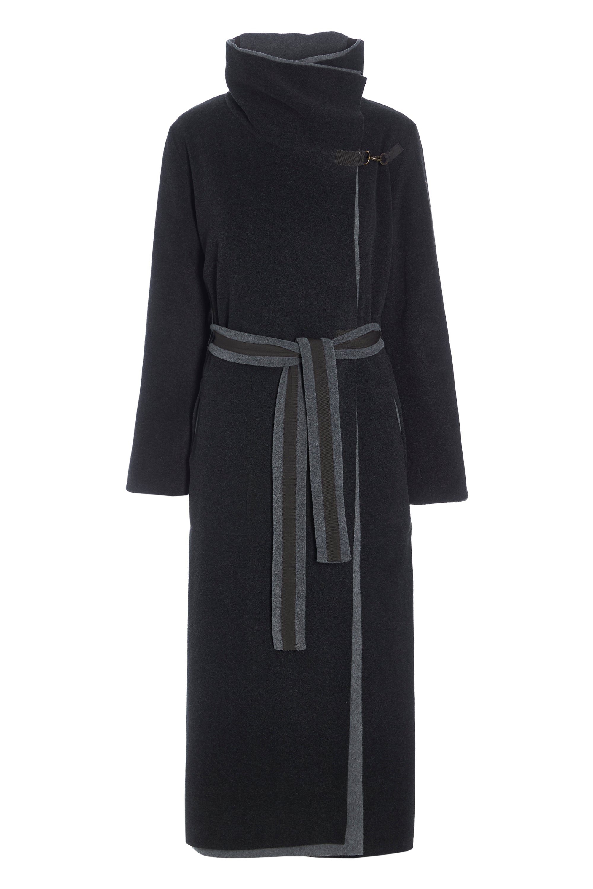 HENRIETTE STEFFENSEN COPENHAGEN VENDBAR TRENCHCOAT - 7145 COATS GREY/SOFT BLACK 647