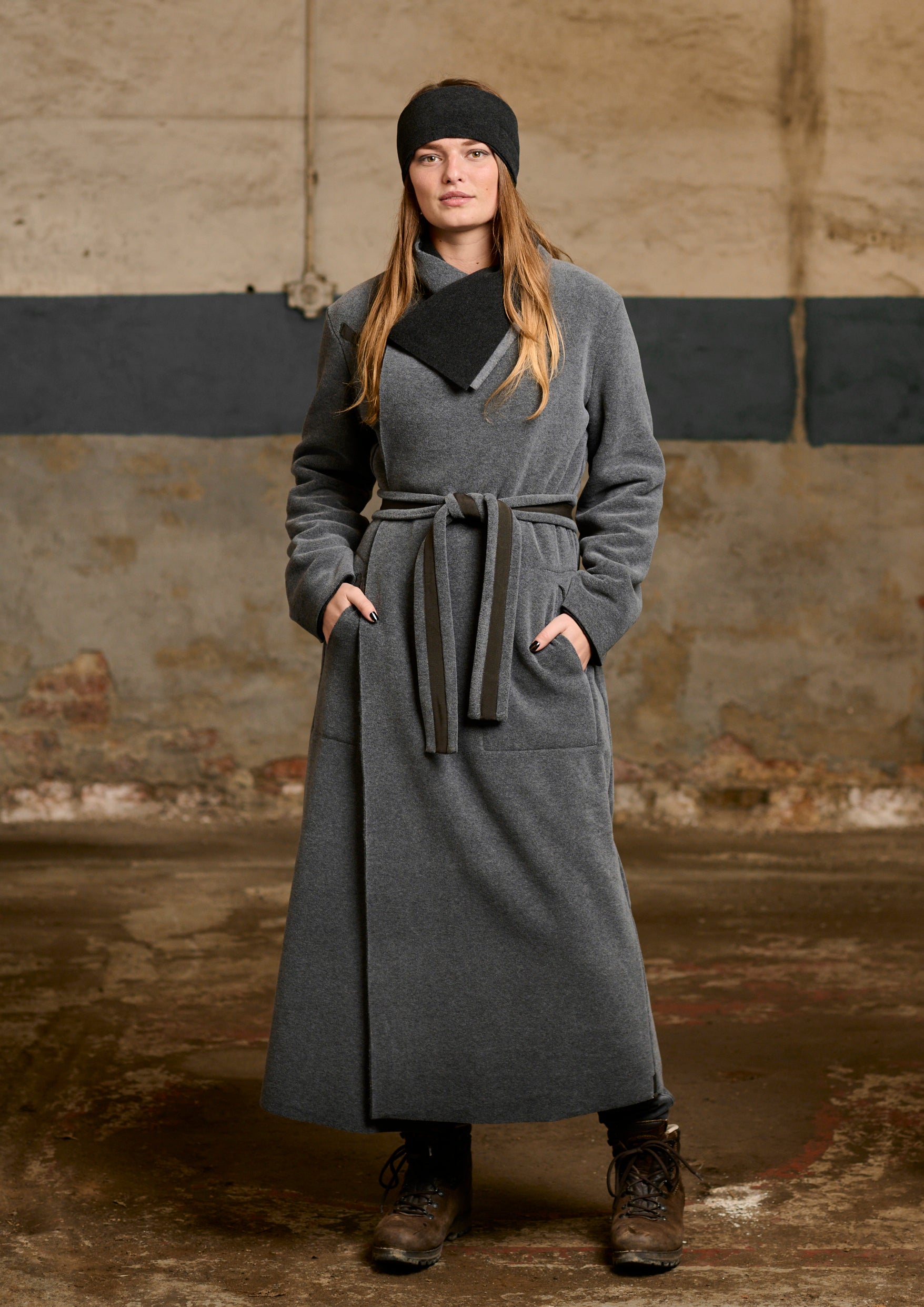 HENRIETTE STEFFENSEN COPENHAGEN VENDBAR TRENCHCOAT - 7145 COATS GREY/SOFT BLACK 647