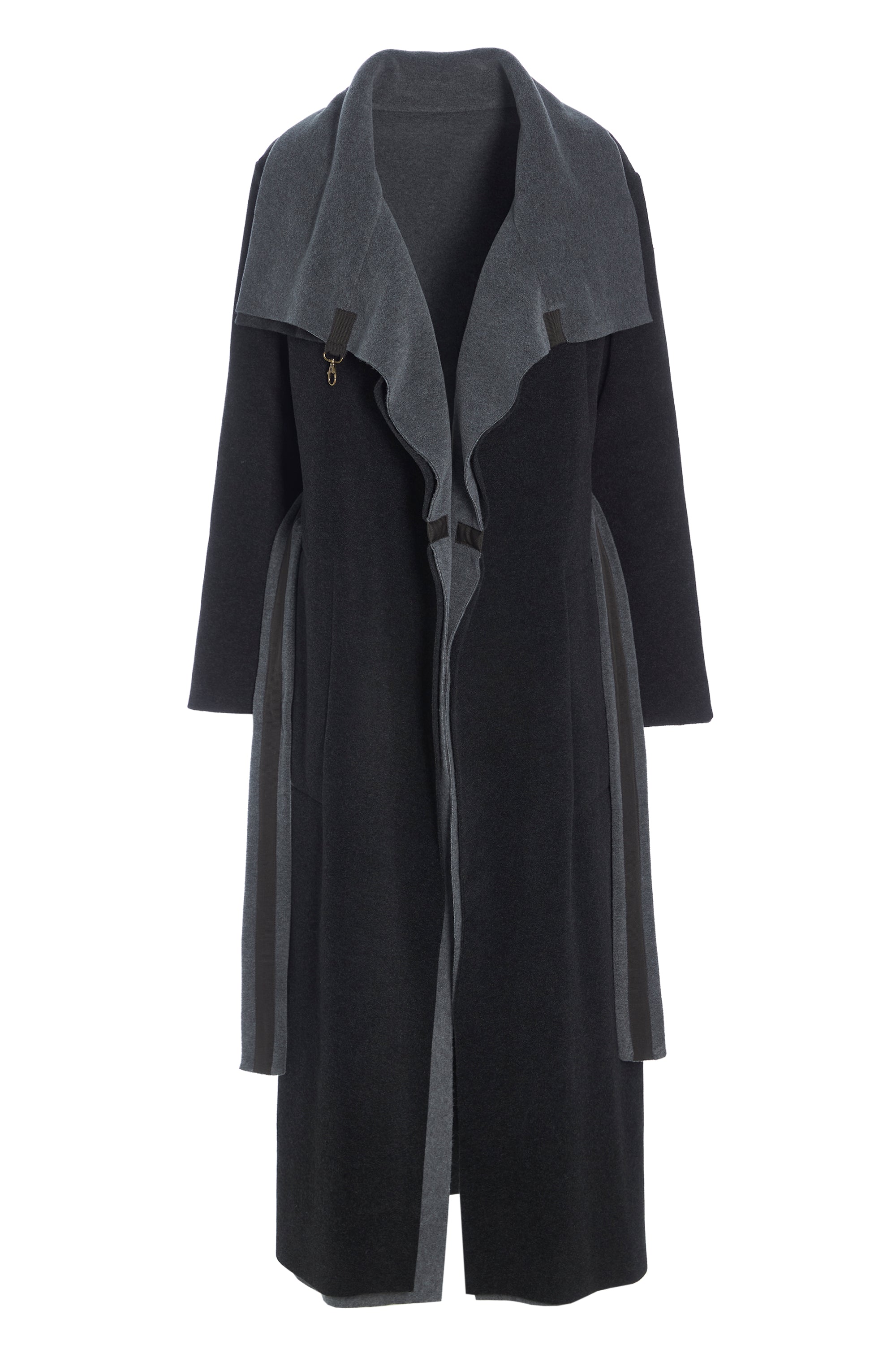 HENRIETTE STEFFENSEN COPENHAGEN VENDBAR TRENCHCOAT - 7145 COATS GREY/SOFT BLACK 647
