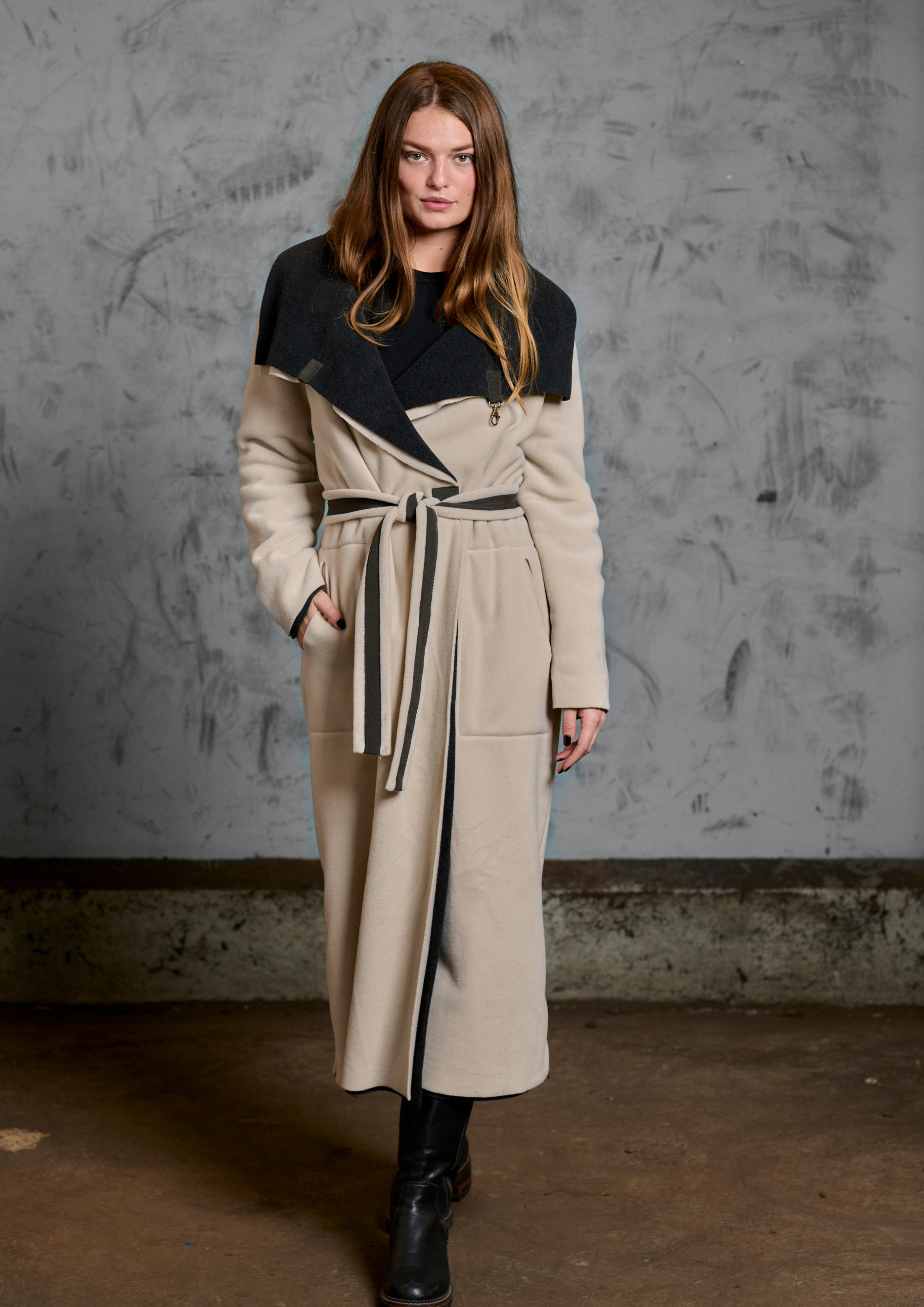 HENRIETTE STEFFENSEN COPENHAGEN VENDBAR TRENCHCOAT - 7145 COATS KIT/SOFT BLACK 642