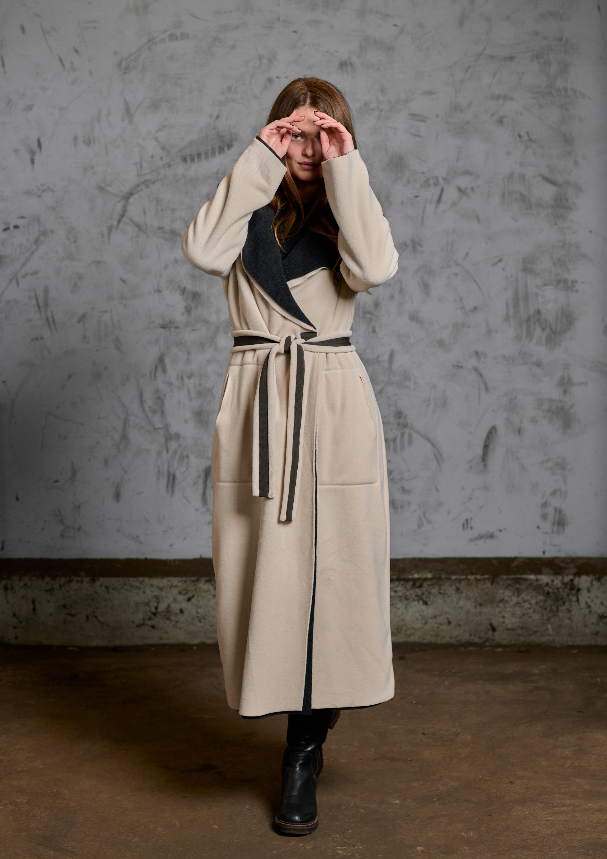 HENRIETTE STEFFENSEN COPENHAGEN VENDBAR TRENCHCOAT - 7145 COATS KIT/SOFT BLACK 642