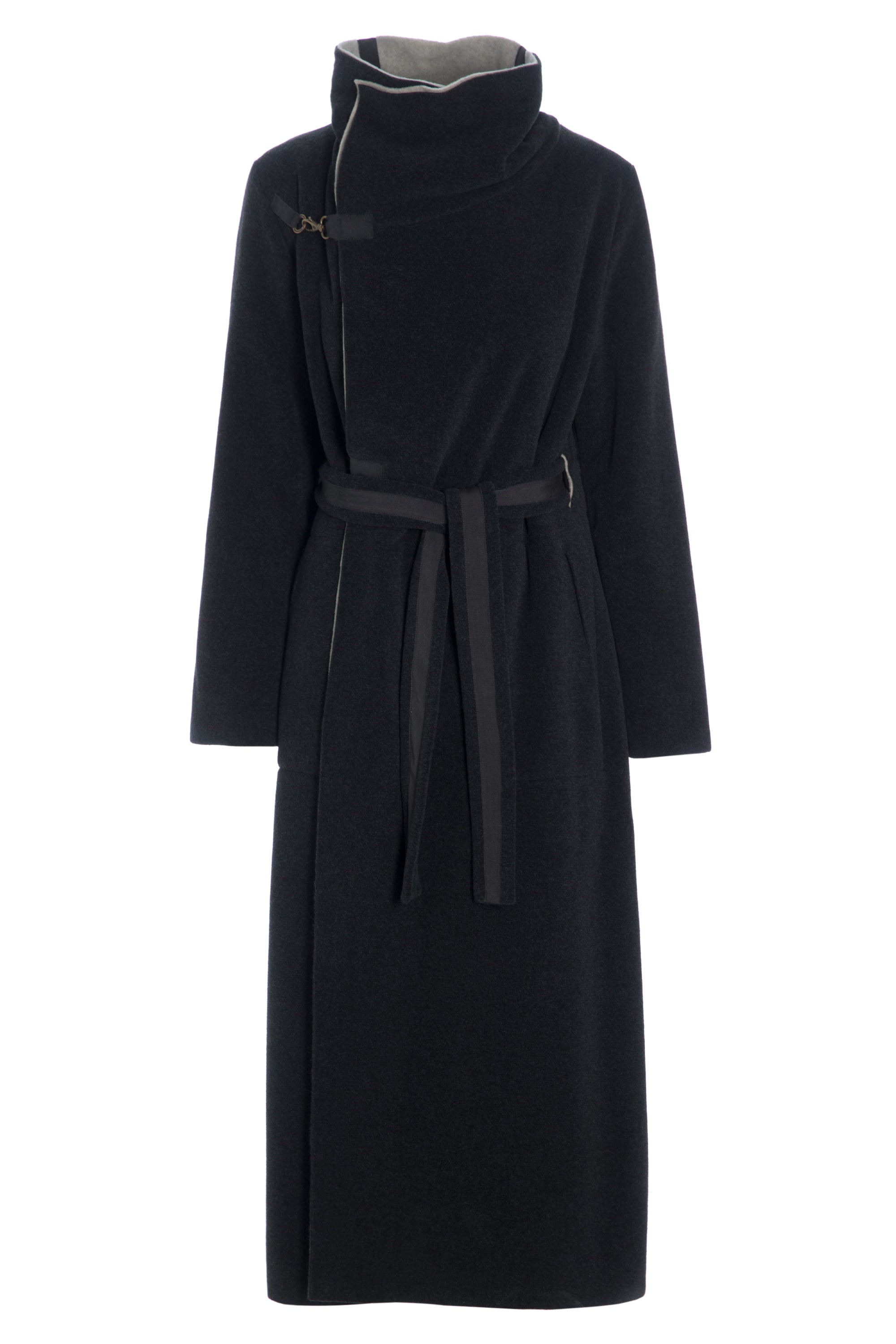 HENRIETTE STEFFENSEN COPENHAGEN VENDBAR TRENCHCOAT - 7145 COATS SOFT BLACK/SAND 452