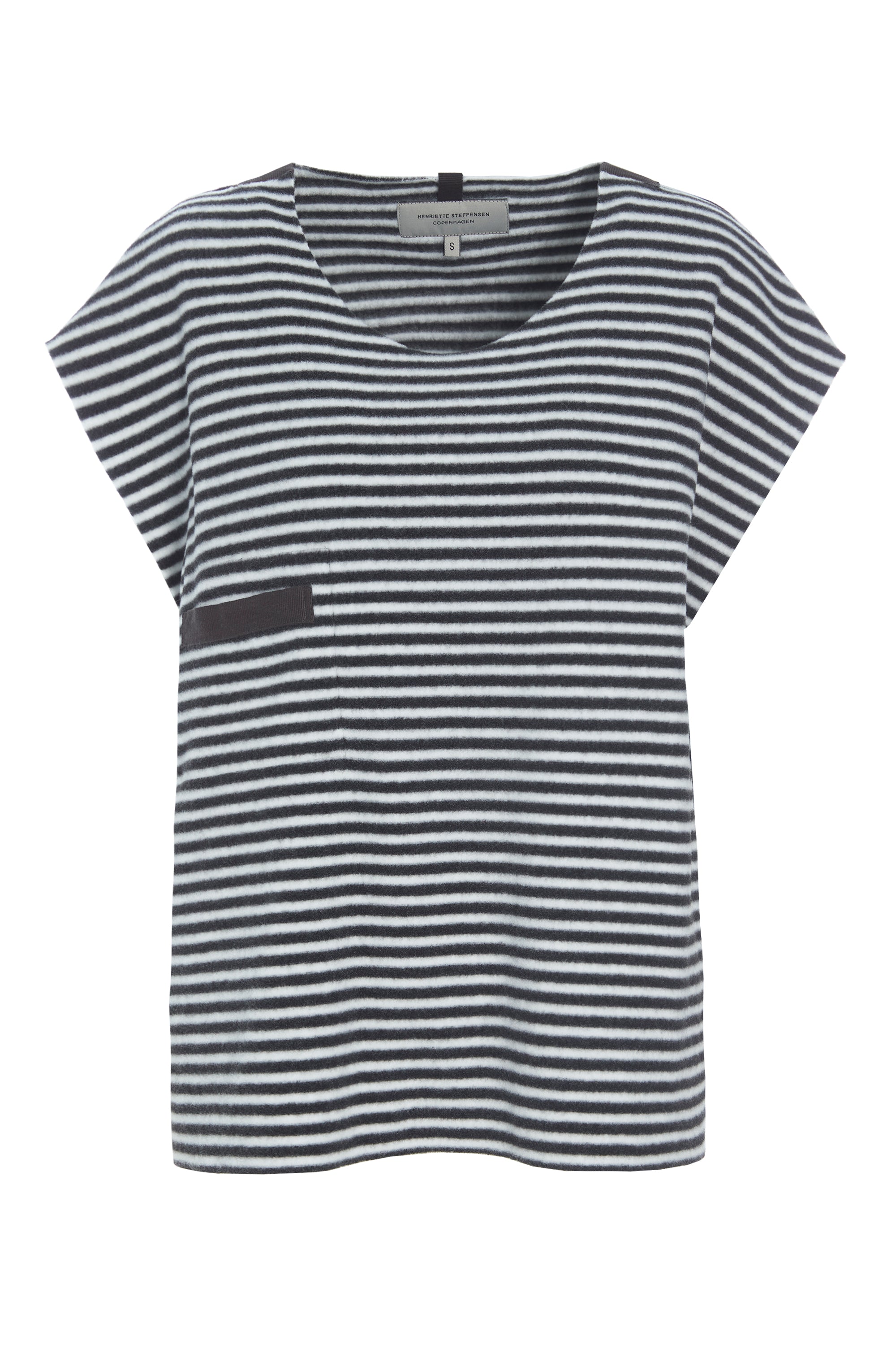 HENRIETTE STEFFENSEN COPENHAGEN VEST - 1353 VESTS STRIPES B&W 673