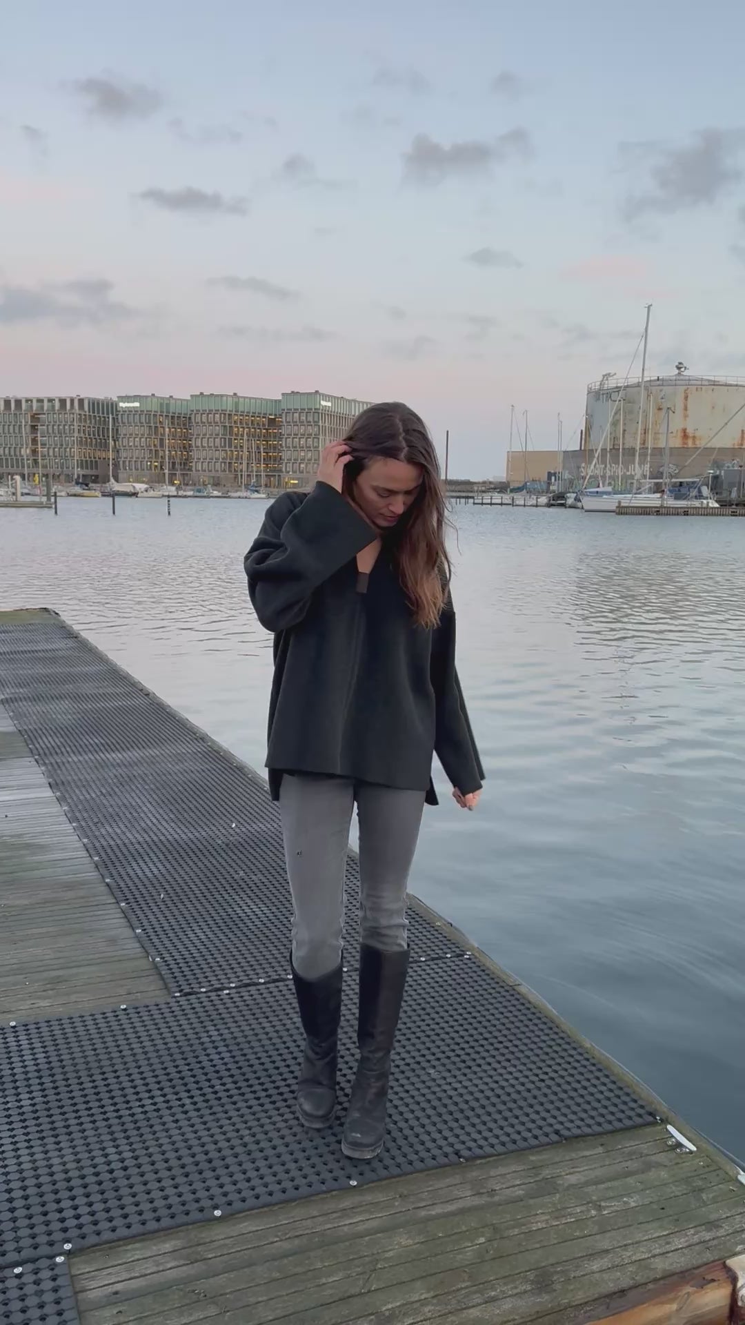 HENRIETTE STEFFENSEN COPENHAGEN PULLOVER - 1370 BLUSER SOFT BLACK 914