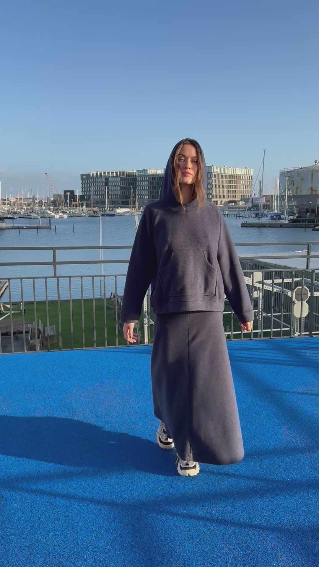 HENRIETTE STEFFENSEN COPENHAGEN HÆTTETRØJE - 1383 HOODIES EVENING BLUE 690