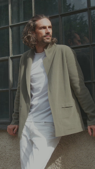 CARL BY STEFFENSEN COPENHAGEN CARDIGAN - 1001C CARDIGANS DUSTY GREEN 609
