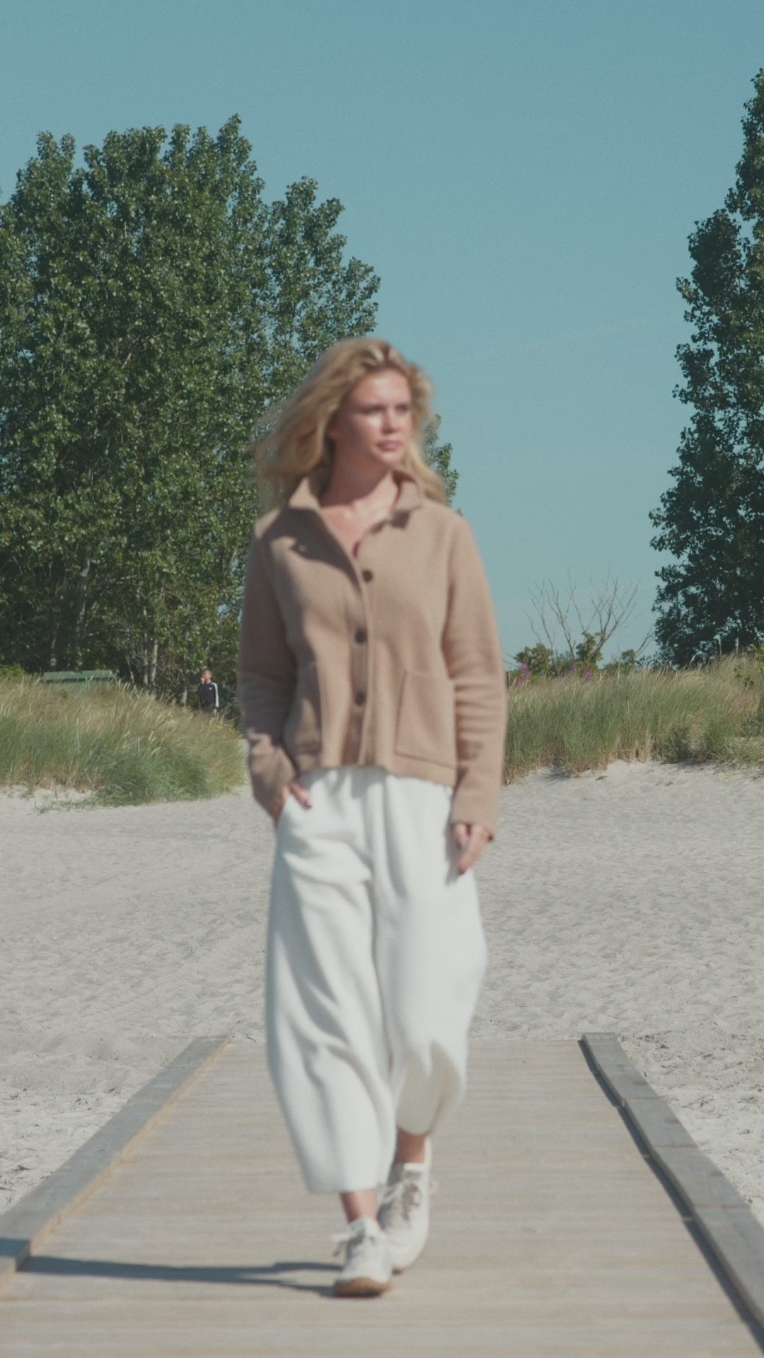 HENRIETTE STEFFENSEN COPENHAGEN FLARE BUKSER 3/4 LÆNGDE - 2115 BUKSER OFF WHITE 802