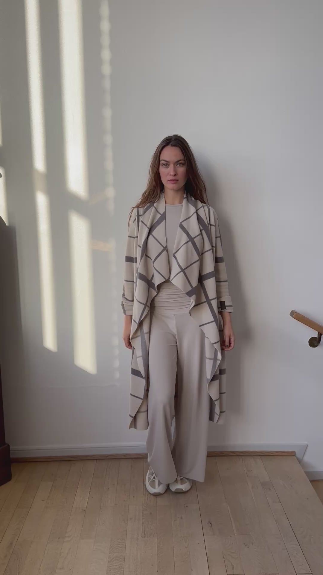 HENRIETTE STEFFENSEN COPENHAGEN LANG CARDIGAN M / "VANDFALD" - 7131P CARDIGANS CLAN PRINT KIT 780