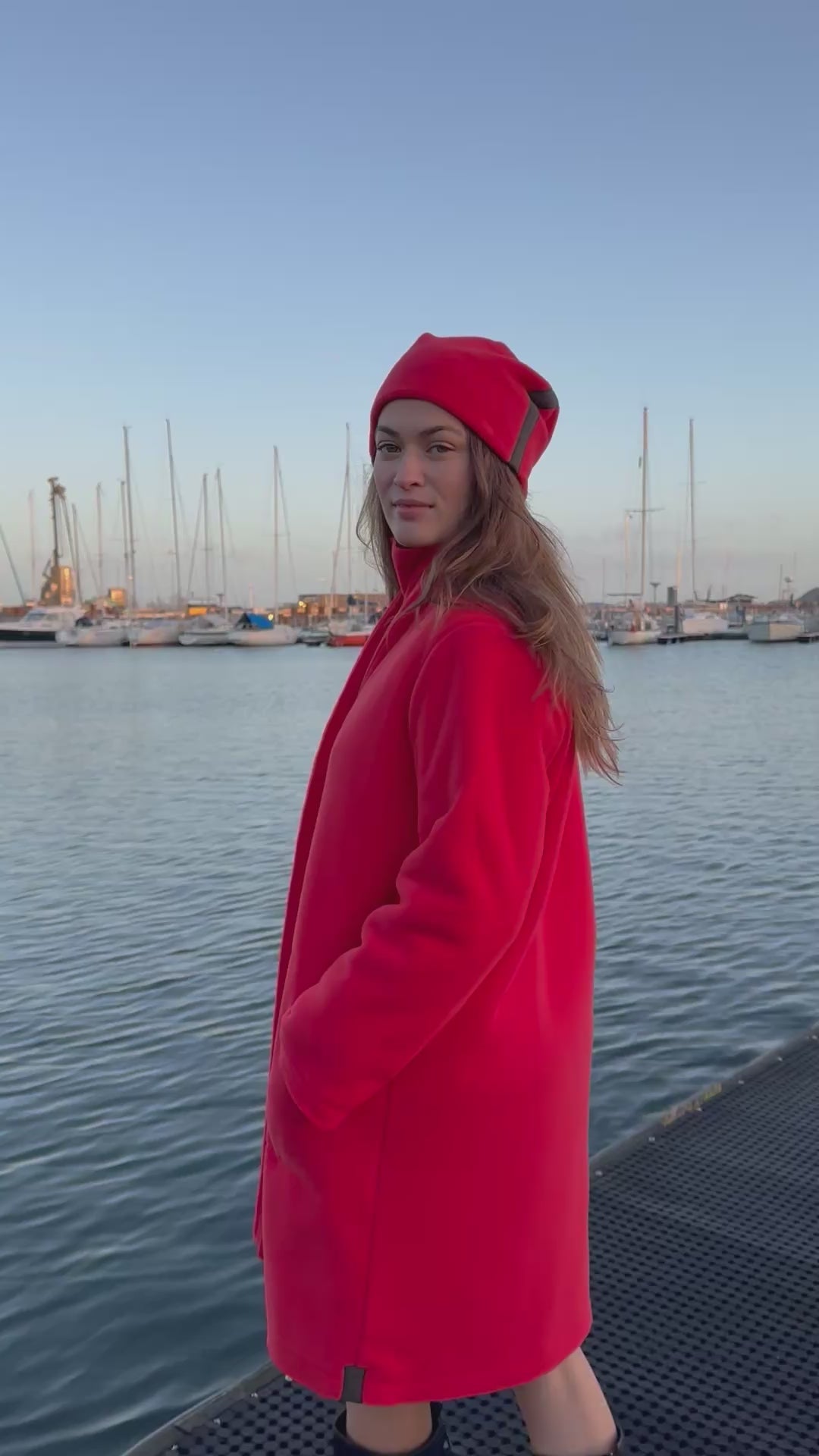 HENRIETTE STEFFENSEN COPENHAGEN FRAKKE DOBBELT LAG - 7165 COATS TOMATO 845