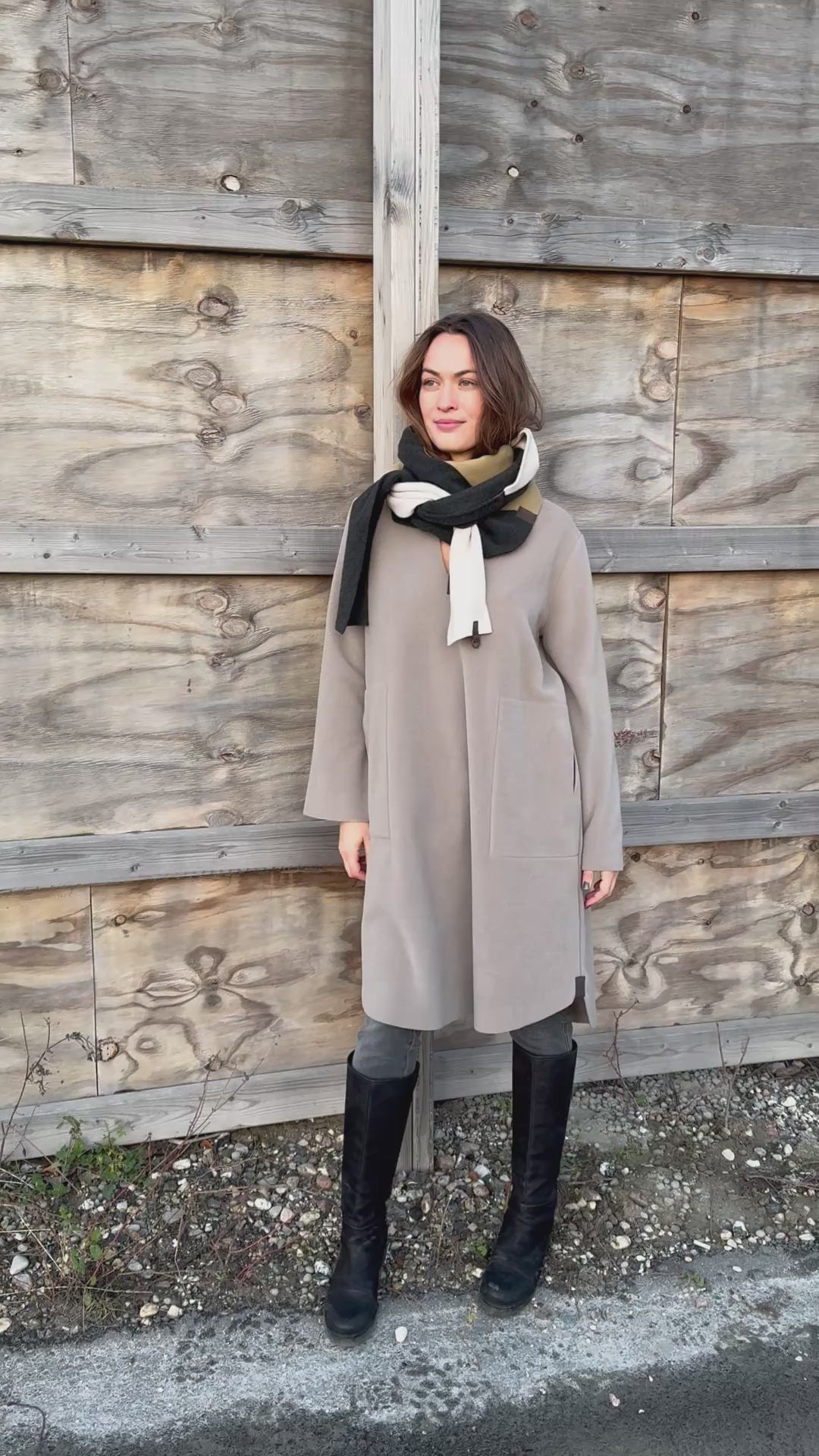 HENRIETTE STEFFENSEN COPENHAGEN TREKANTET HALSTØRKLÆDE NO WASTE - 4078NW SCARFS OLIVE/SB/KIT 327