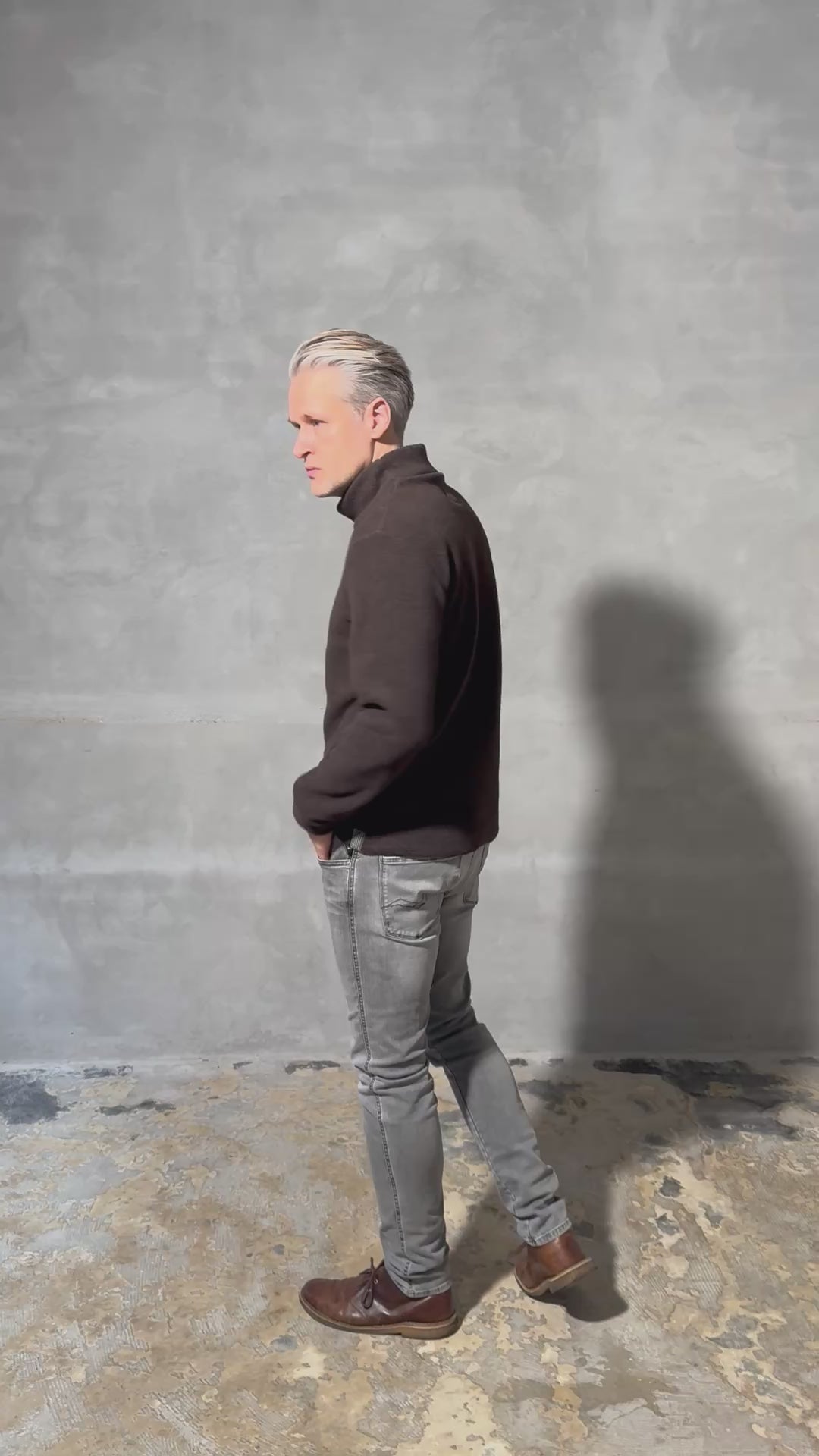 CARL BY STEFFENSEN COPENHAGEN SWEATER M/ HØJ HALS - 1031C BLOUSES & SWEATERS CHOKOLATE 844