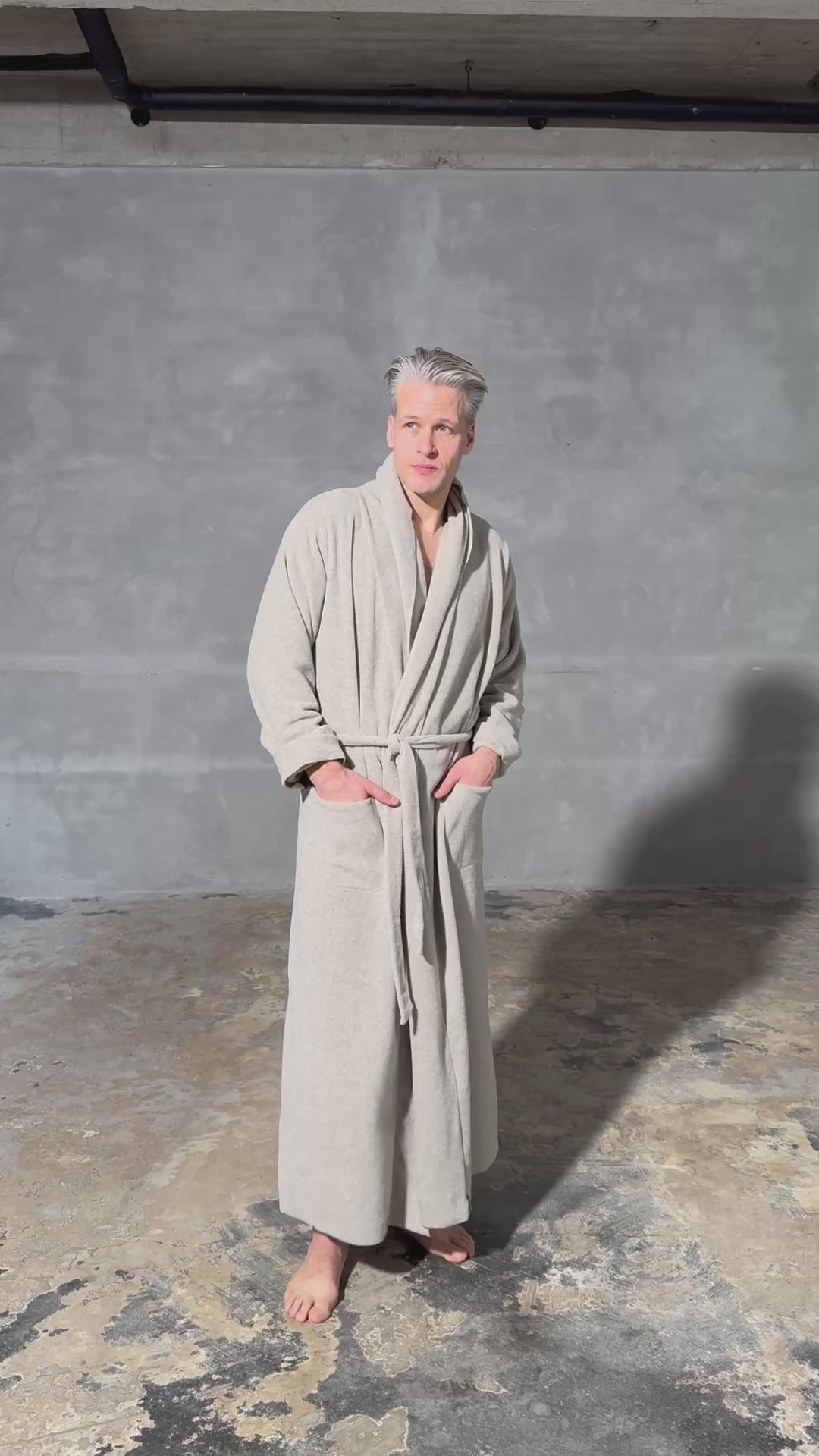 CARL BY STEFFENSEN COPENHAGEN MORGENKÅBE MÆND MAXI - 1009C BATHROBES SAND 805