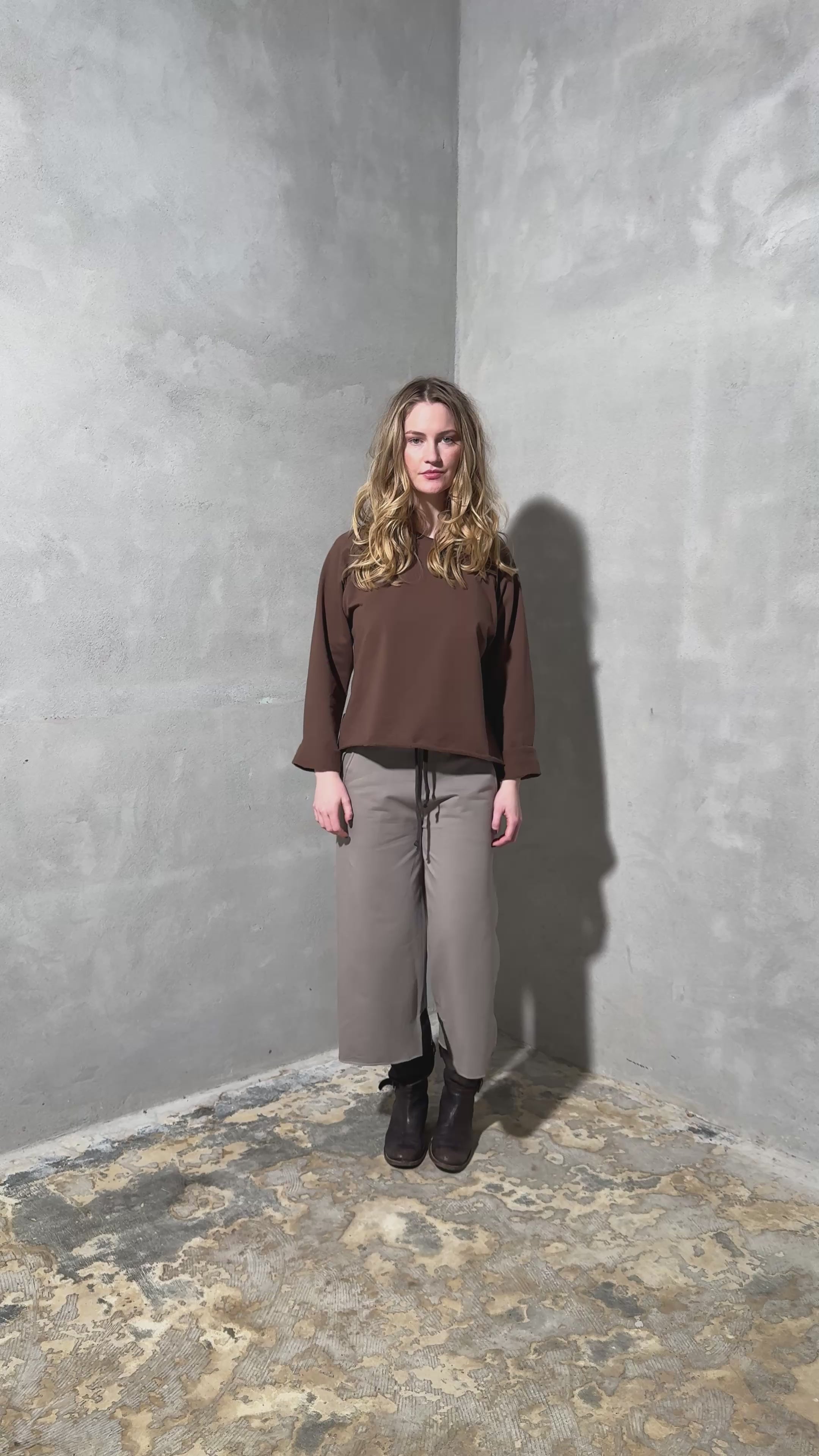 HENRIETTE STEFFENSEN COPENHAGEN FLARE SWEAT BUKSER 3/4 - 72016 BUKSER ELEPHANT 654