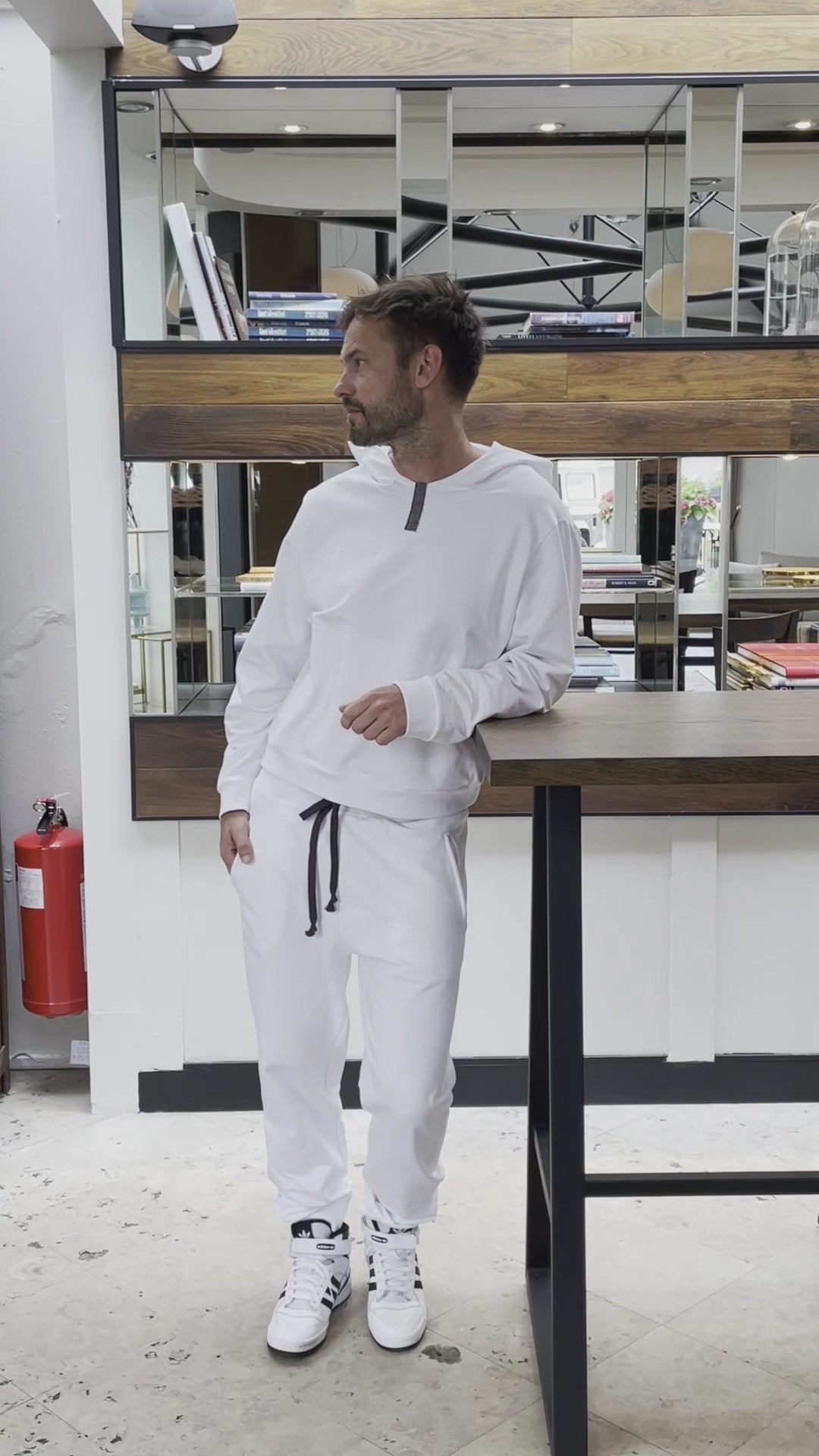 CARL BY STEFFENSEN COPENHAGEN HÆTTETRØJE SWEAT - 1032C BLOUSES & SWEATERS WHITE 816