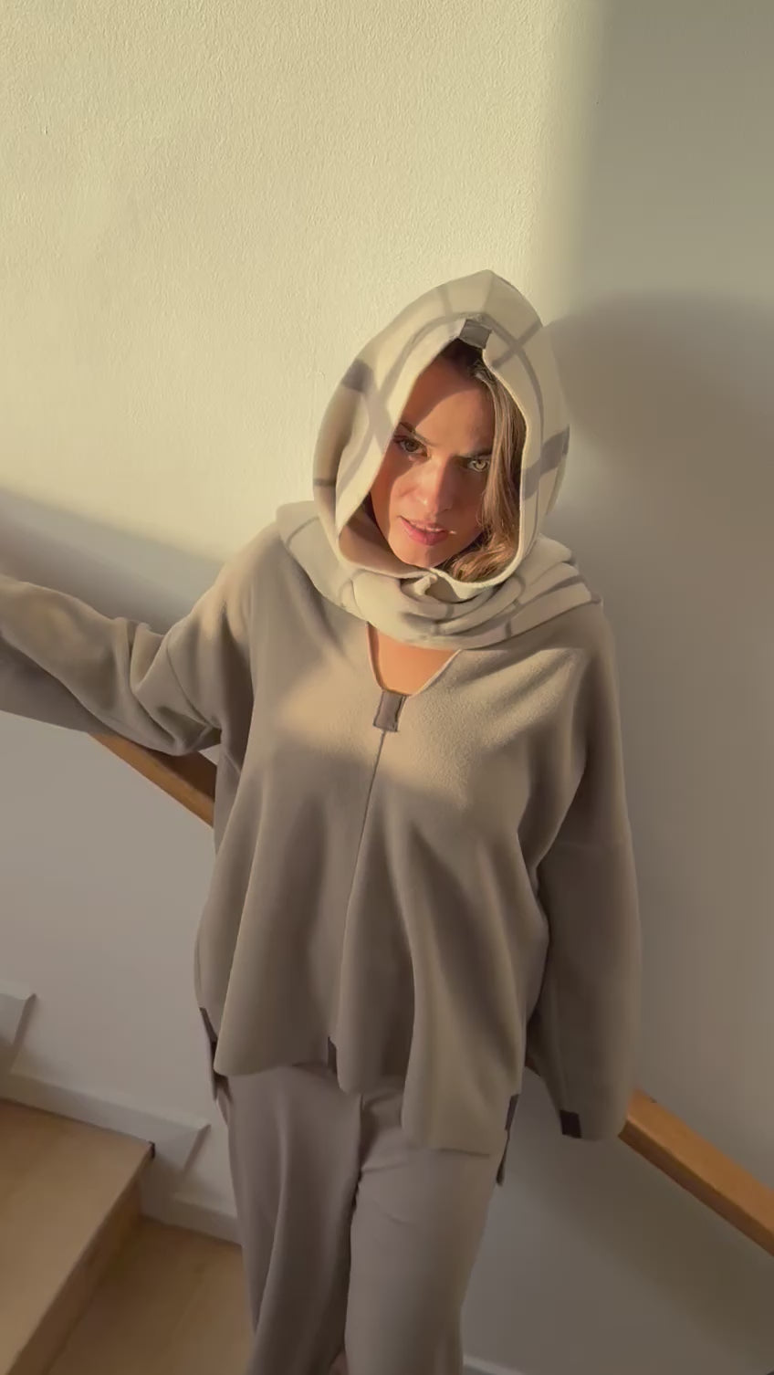 HENRIETTE STEFFENSEN COPENHAGEN TØRKLÆDE MED HÆTTE - 4127P SCARFS CLAN PRINT KIT 780